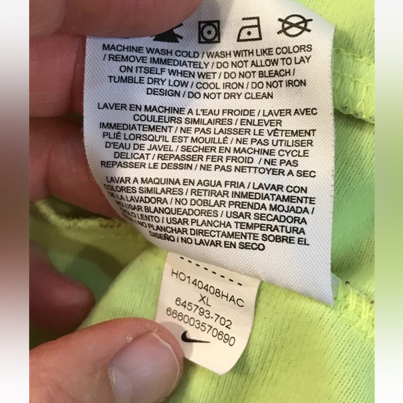 Nike neon YELLOW zip jacket womens XL gray black Polyester workout athletic COAT - Picture 3 of 13